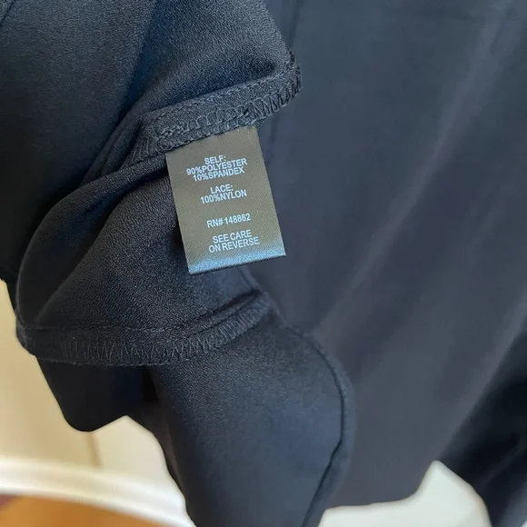 NWT Torrid Plus Size Black Crepe Lace Fit and Flare Top - Picture 6 of 14